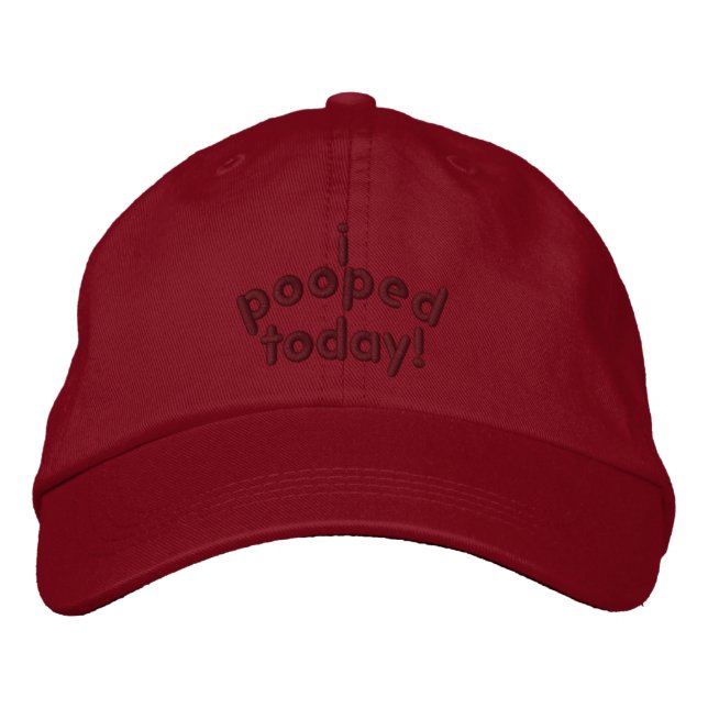 I Pooped Today Embroidered Hat (Front)