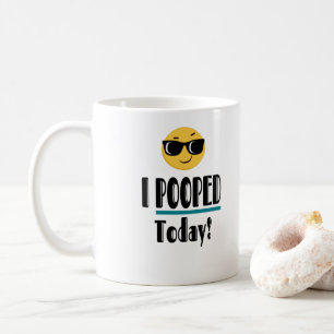 I POOPED Today Emoji Funny Sarcastic Coffee Mug