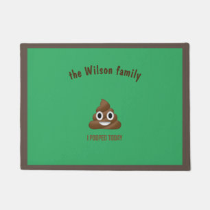 I Pooped Today Funny Emoticon Doormat