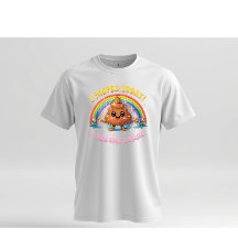 I Pooped Today Funny Rainbow Cartoon Humor Design