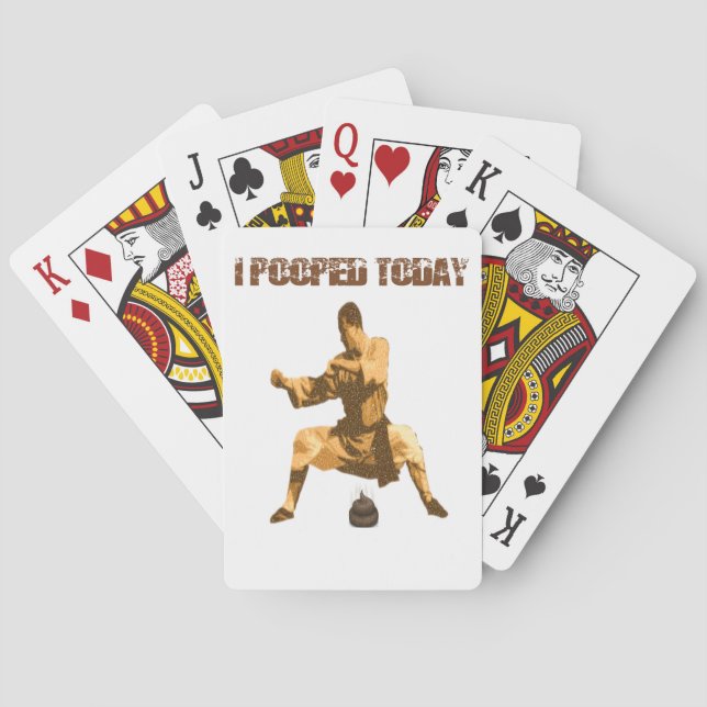 I Pooped Today! : karate crap Playing Cards (Back)