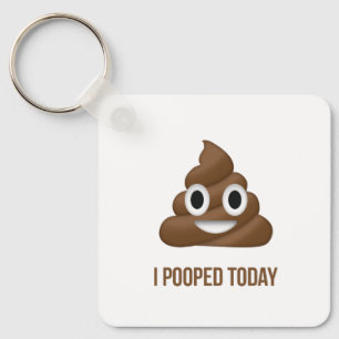 I Pooped Today Personalized Poo Emoji  Key Ring