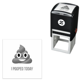 I Pooped Today Poo Emoji Self-inking Stamp