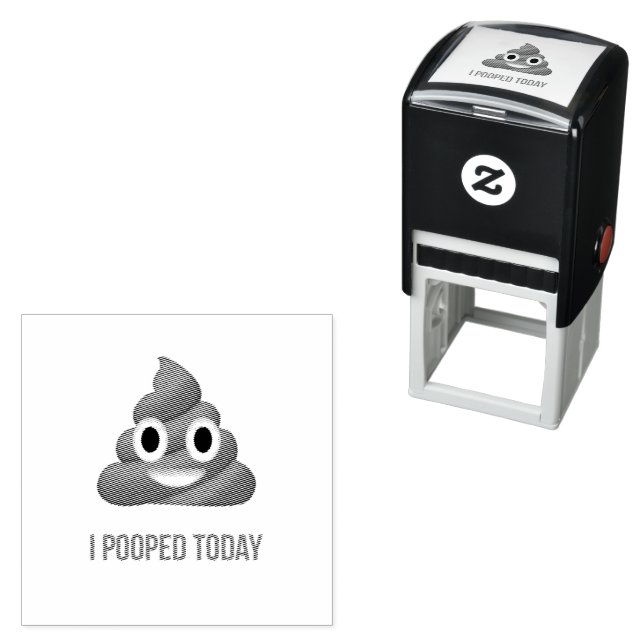 I Pooped Today Poo Emoji  Self-inking Stamp (In Situ)