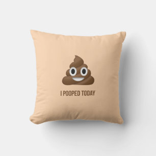 I Pooped Today Smiling Emoticon Cushion
