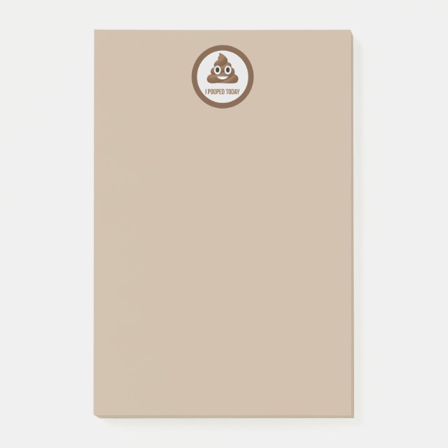 I Pooped Today Smiling Emoticon Post-it Notes (Front)
