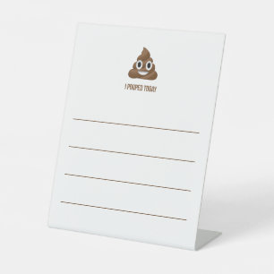 I Pooped Today Smiling Emoticon Sign In Sheet