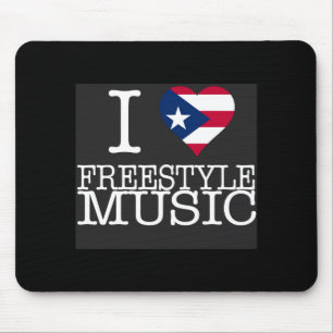 I Pr Heart Style Music Black T Shirt Mouse Pad