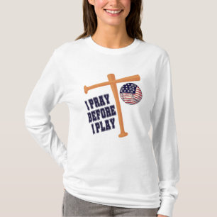 I pray before I play Basebal Game T-Shirt