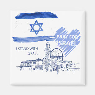 I pray for Israel I stand with Israel. World Peace Magnet