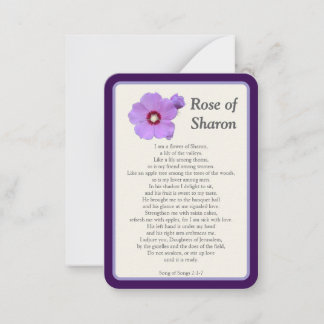 “I Prayed for You Today” Rose of Sharon Notecard