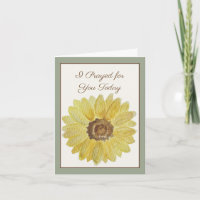 I Prayed for You Today | Sunflower Prayer Card