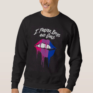 I Prefer Boys and Girls Bisexual LGBTQ Bi Pride Ga Sweatshirt