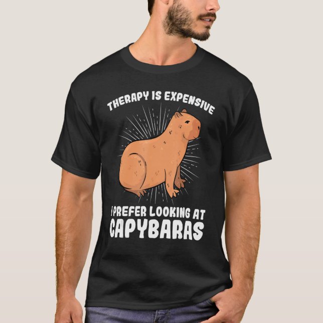 I prefer looking at capybaras capybara T-Shirt (Front)
