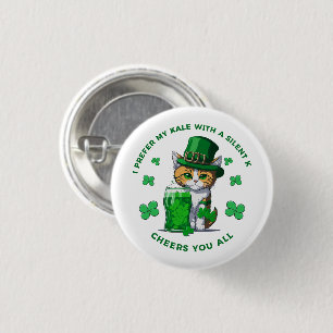 I Prefer My Kale With A Silent K Funny Beer Lover 3 Cm Round Badge