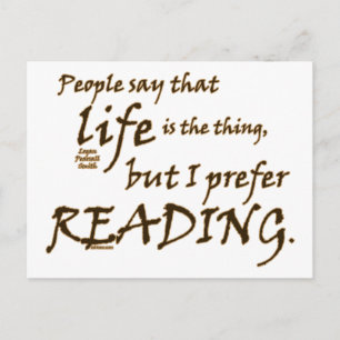 I Prefer Reading Postcard