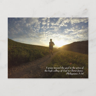 I Press Towards the Goal Philippians 3:14 Postcard