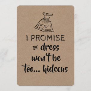 I Promise Bridesmaid / Maid of Honour Proposal Invitation