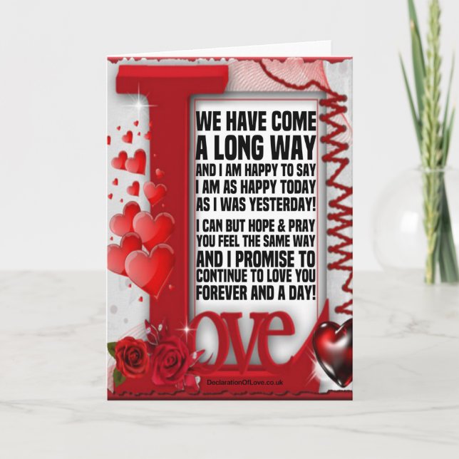 I Promise To Love You Forever And A Day Card (Front)