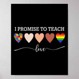 I Promise To Teach Love Autism Awareness African L Poster