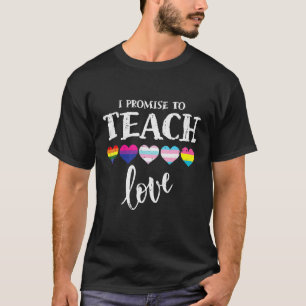 I Promise To Teach Love Lgbtq Pride Proud Ally Tea T-Shirt