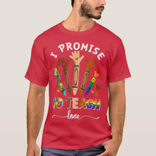 I Promise To Teach Love LGBTQ Pride Proud Ally Tea T-Shirt