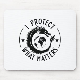 I Protect What S Dragon Earth Sticker Mouse Pad