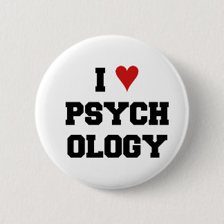 I ♥ PSYCHOLOGY 6 CM ROUND BADGE