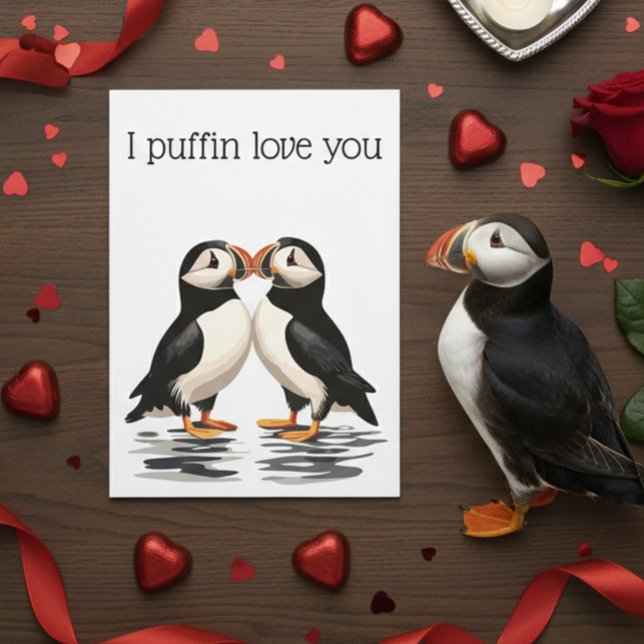 I Puffin Love you Valentine's Day Anniversary Card (Creator Uploaded)