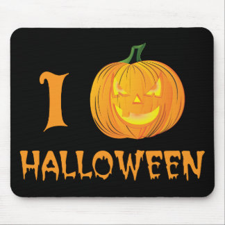 i Pumpkin Halloween - Funny i Heart Parody Mouse Pad