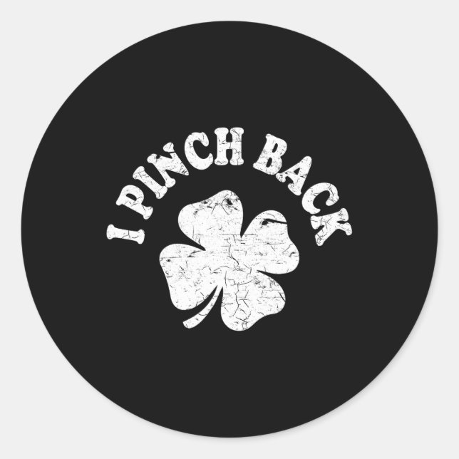 I Punch Ck Funny St Patrick's Day I Pinch Ck 1  Classic Round Sticker (Front)