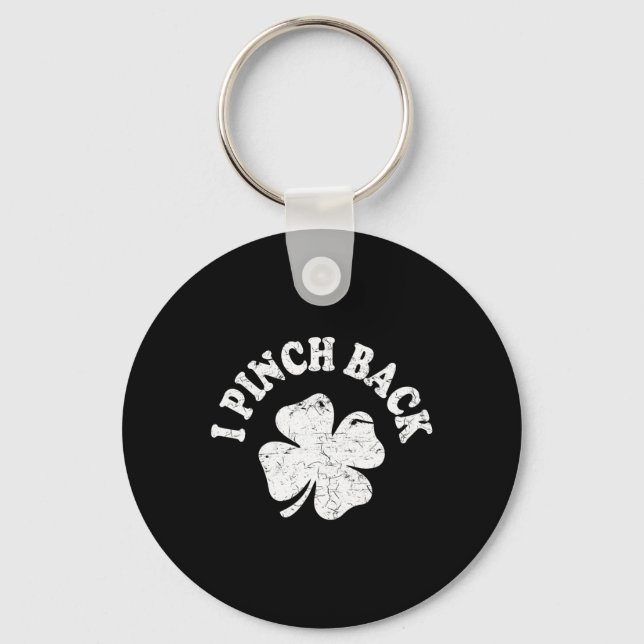 I Punch Ck Funny St Patrick's Day I Pinch Ck 1  Key Ring (Front)