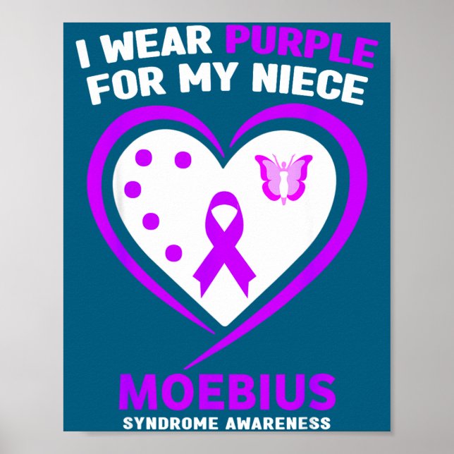 I Purple Niece Moebius Syndrome Awareness Poster (Front)