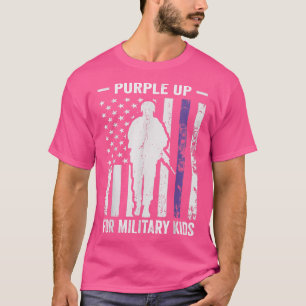 I Purple Up For Military Kids Soldier Strong Month T-Shirt
