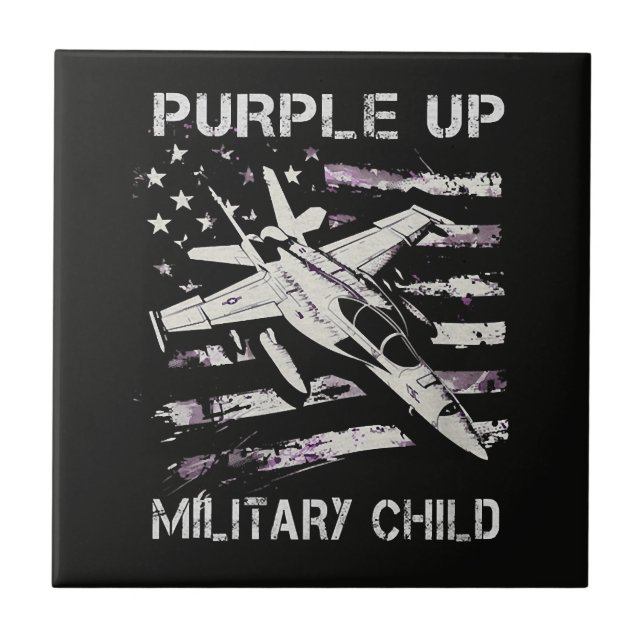 I Purple Up Month Of Military Tile (Front)