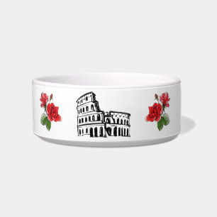 *~* I PURR IN ITALIAN COLOSSEUM RED ROSES BOWL