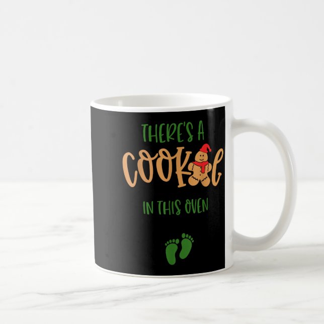 I Put A Cookie In That Oven Couples Christmas Preg Coffee Mug (Right)