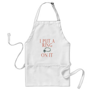 I Put a Ring on It Groom Engagement Standard Apron