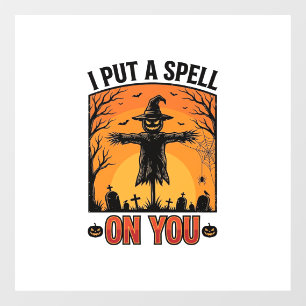 I Put a Spell on You Halloween Scarecrow Vector De
