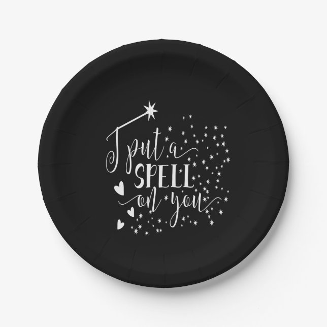 i put a spell on you paper plate (Front)