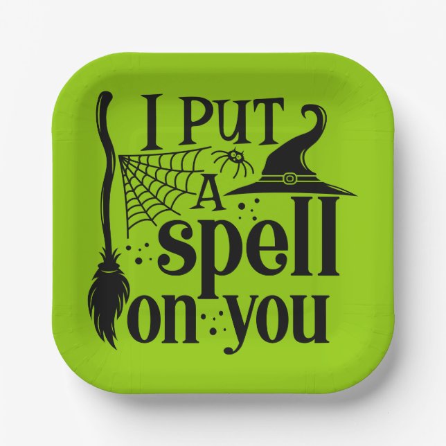"I Put A Spell On You" Paper Plate (Front)