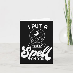 I Put A Spell On You Witch Cute Halloween Outfit C Card