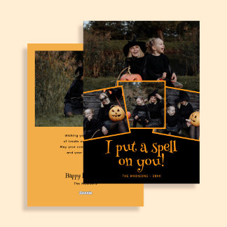 I Put A Spell Photo Halloween Holiday Card