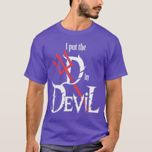 I Put D in Devil Halloween Funny Couple Halloween T-Shirt