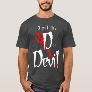 I Put D in Devil Halloween Matching Couple Boyfrie T-Shirt