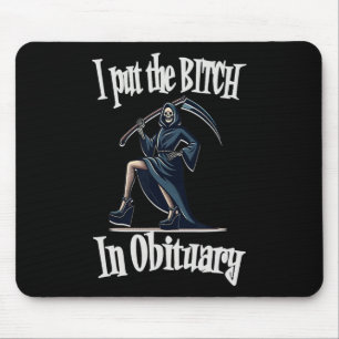 I Put In Obituary Costume Funny Sy Halloween Mouse Pad