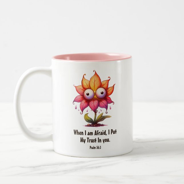 I Put My Trust In You Christian Scripture   Two-Tone Coffee Mug (Left)