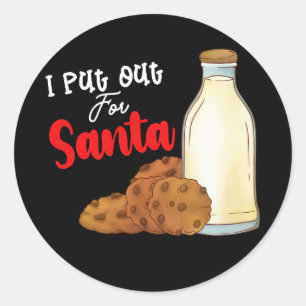 I Put Out For Santa Christmas Holiday Family Classic Round Sticker