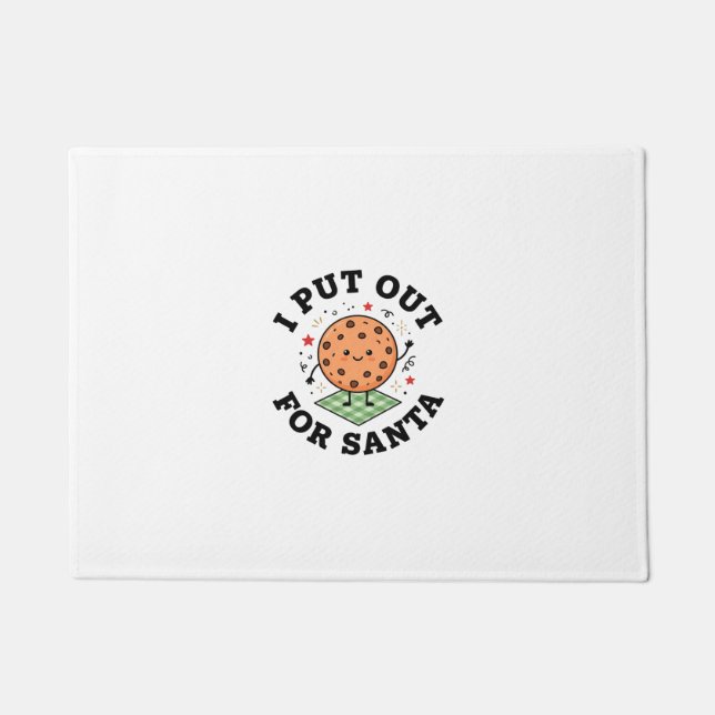 I Put Out For Santa Cookie Christmas Doormat (Front)