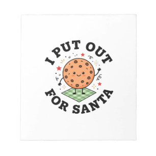 I Put Out For Santa Cookie Christmas Notepad
